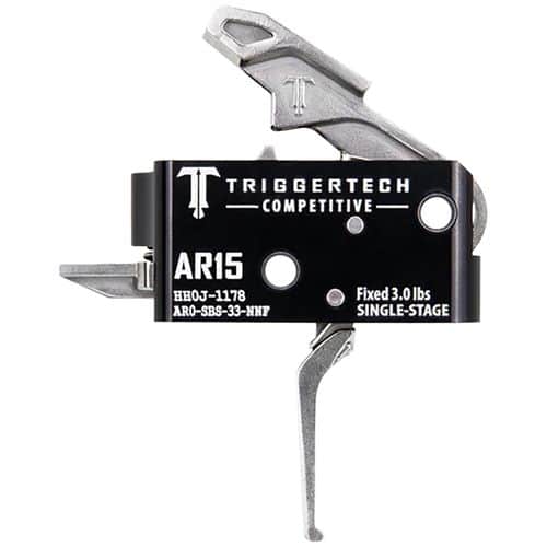 TriggerTech AR0SBS33NNF Competitive Stainless Flat Single-Stage 3 lbs Fixed for AR-15 TriggerTech AR0SBS33NNF Competitive Stainless Flat Single-Stage 3 lbs Fixed for AR-15