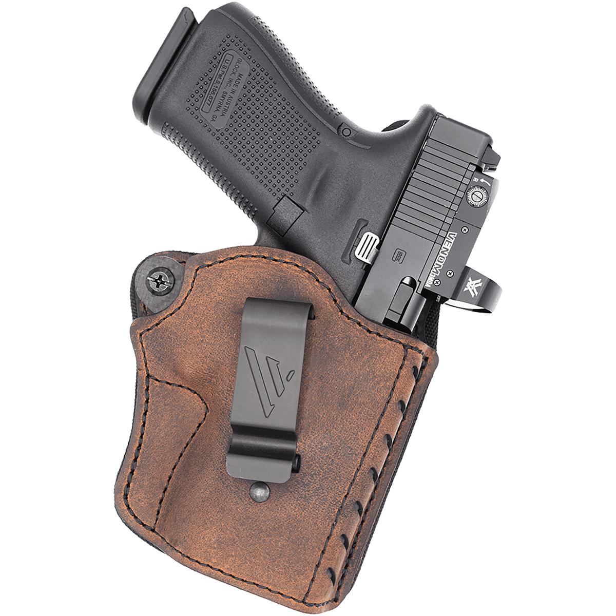Versacarry CFD2113 Comfort Flex Deluxe IWB Size 03 Brown Leather Belt Clip Right Hand Versacarry CFD2113 Comfort Flex Deluxe IWB Size 03 Brown Leather Belt Clip Right Hand