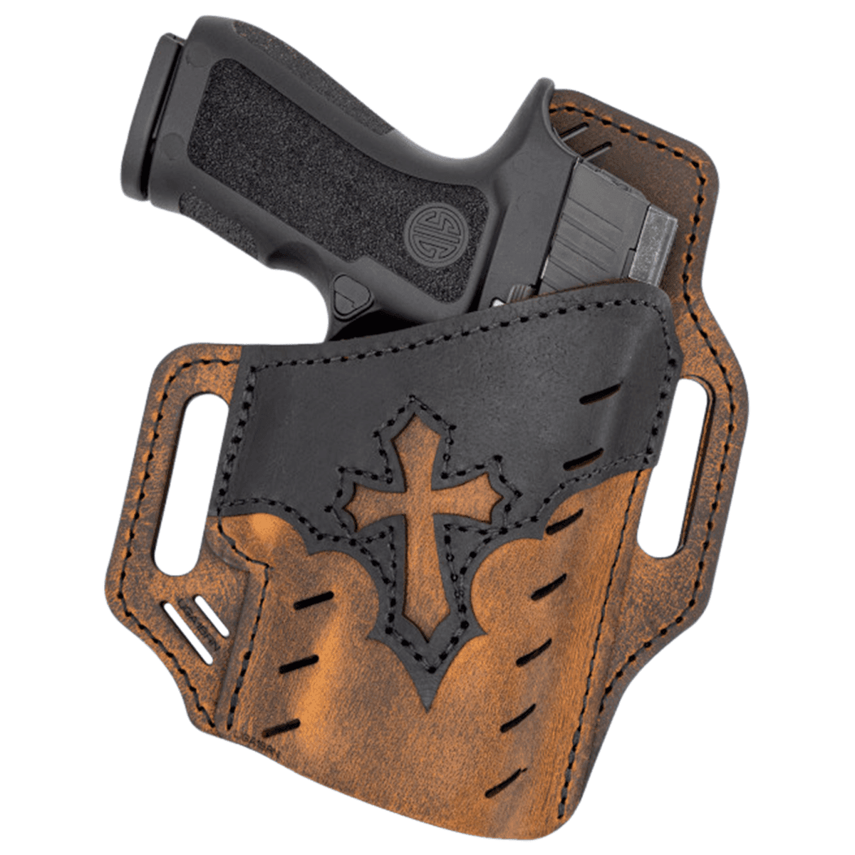 Versacarry UGA4BRN Guardian Arc Angel Edition OWB Size 04 Black/Brown Leather Belt Slide Right Hand Versacarry UGA4BRN Guardian Arc Angel Edition OWB Size 04 Black/Brown Leather Belt Slide Right Hand