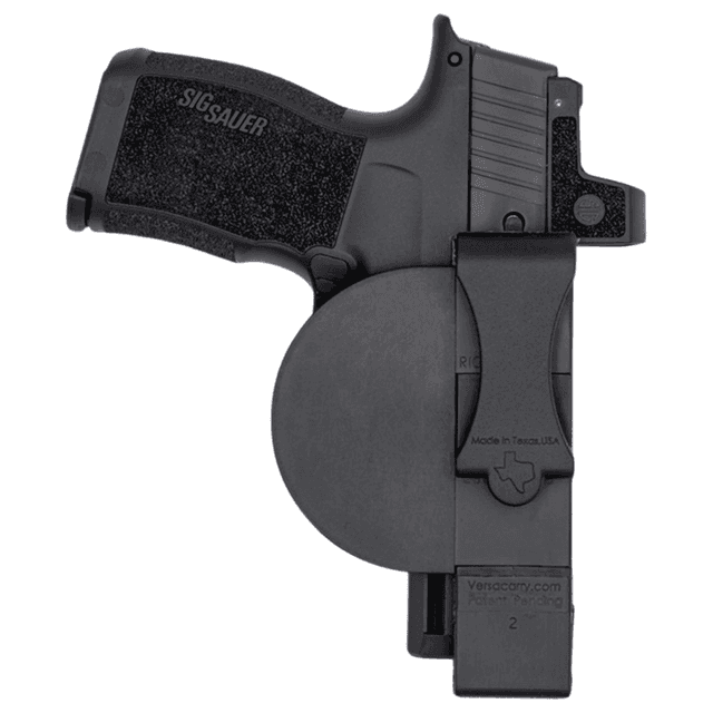 Versacarry 380XS Zerobulk IWB Size Extra Small Black Resin Belt Clip Fits 2.75" Barrel Ambidextrous Hand Versacarry 380XS Zerobulk IWB Size Extra Small Black Resin Belt Clip Fits 2.75" Barrel Ambidextrous Hand