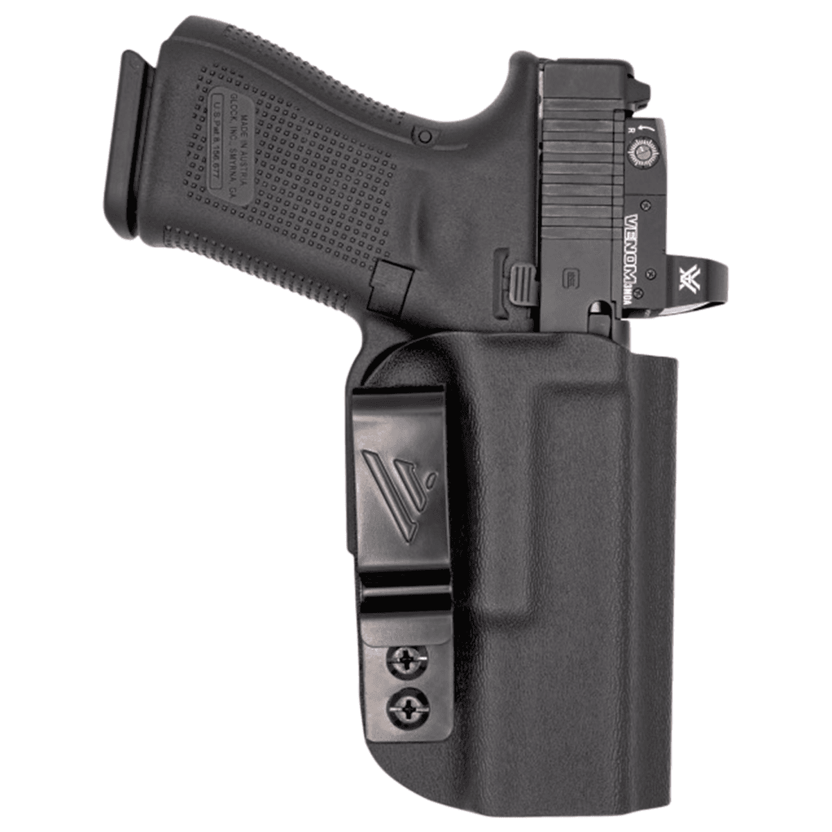 Versacarry OBE111G43 Obsidian Essential IWB Black Polymer Belt Clip Fits Glock 43 Ambidextrous Hand Versacarry OBE111G43 Obsidian Essential IWB Black Polymer Belt Clip Fits Glock 43 Ambidextrous Hand