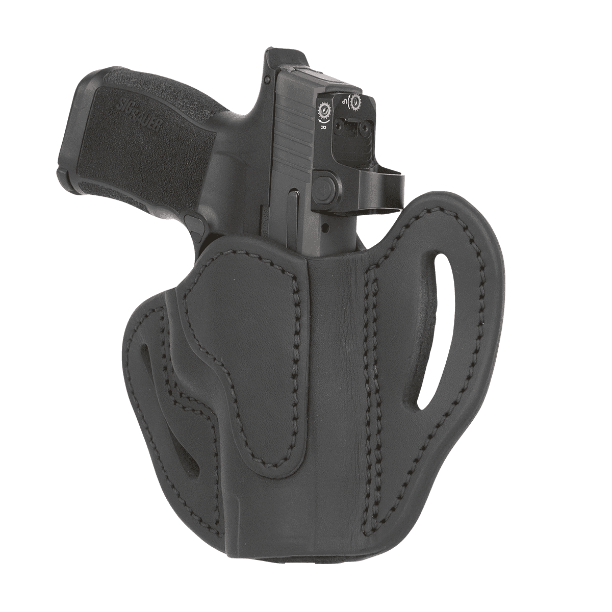 1791 Gunleather ORBHCMAXSBLR BHC MAX Optic Ready OWB Compact Stealth Black Leather Belt Slide Compatible w/Sig P365 XL/Glock 48 Right Hand 1791 Gunleather ORBHCMAXSBLR BHC MAX Optic Ready OWB Compact Stealth Black Leather Belt Slide Compatible w/Sig P365 XL/Glock 48 Right Hand