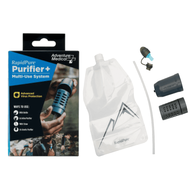 Adventure Medical Kits 01600111 RapidPure Purifier+ Black/Clear Plastic 17" x 4.9" x 2.4" Includes Universal POD Adapter Adventure Medical Kits 01600111 RapidPure Purifier+ Black/Clear Plastic 17" x 4.9" x 2.4" Includes Universal POD Adapter