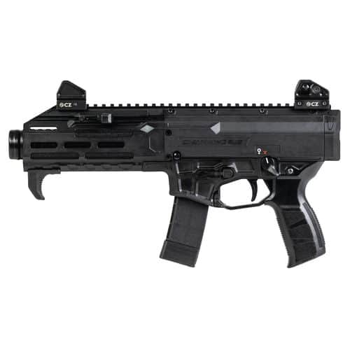 CZ-USA 91421 Scorpion 3+ 9mm Luger Caliber with 7.80" Threaded Barrel, 20+1 Capacity, Overall Black Finish & Polymer Receiver/Grip CZ-USA 91421 Scorpion 3+ 9mm Luger Caliber with 7.80" Threaded Barrel, 20+1 Capacity, Overall Black Finish & Polymer Receiver/Grip