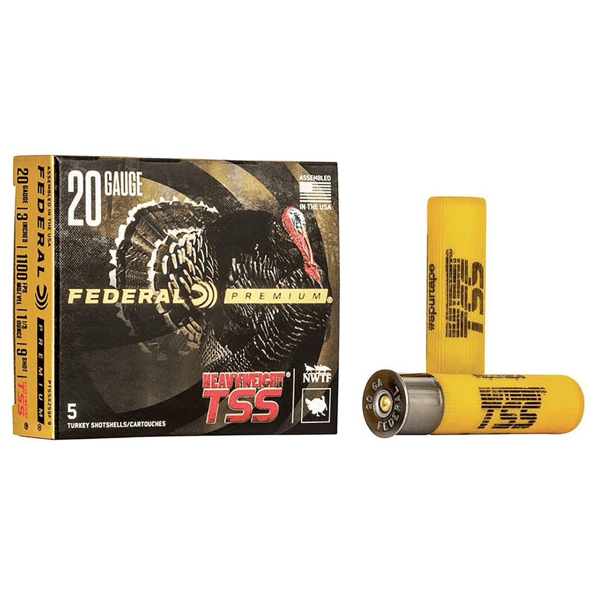 Federal Premium Heavyweight TSS 20 Gauge Shotshell 3" 9 Shot (5 Rounds) - PTSSX257F9 Federal Premium Heavyweight TSS 20 Gauge Shotshell 3" 9 Shot (5 Rounds) - PTSSX257F9