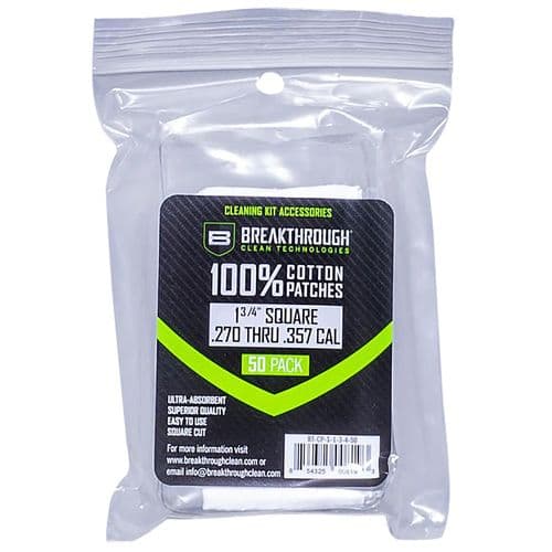 Breakthrough Clean BTCPS13/450 Square Patches 270/357 Cal 50 pieces Breakthrough Clean BTCPS13/450 Square Patches 270/357 Cal 50 pieces