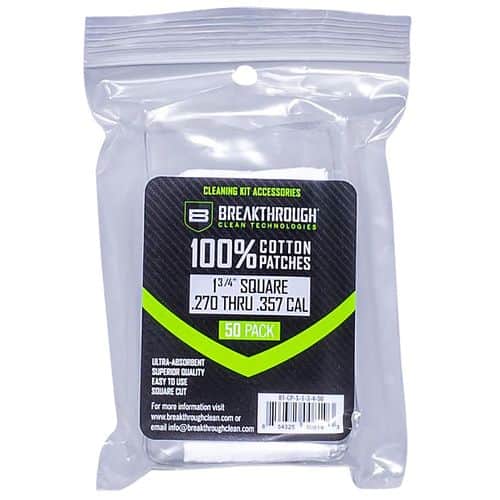 Breakthrough Clean BTCPS13/450 Square Patches 270/357 Cal 50 pieces Breakthrough Clean BTCPS13/450 Square Patches 270/357 Cal 50 pieces