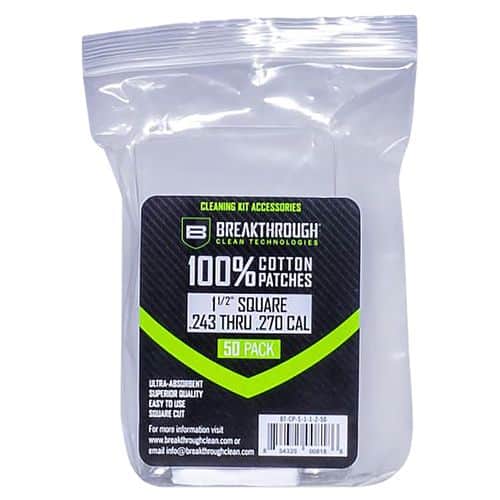 Breakthrough Clean BTCPS11/250 Square Patches 243/270 Cal 50 pieces Breakthrough Clean BTCPS11/250 Square Patches 243/270 Cal 50 pieces
