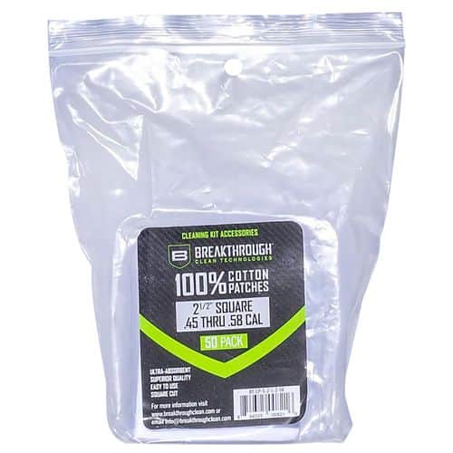 Breakthrough Clean BTCPS21/250 Square Patches 45-58 Cal 50 pieces Breakthrough Clean BTCPS21/250 Square Patches 45-58 Cal 50 pieces