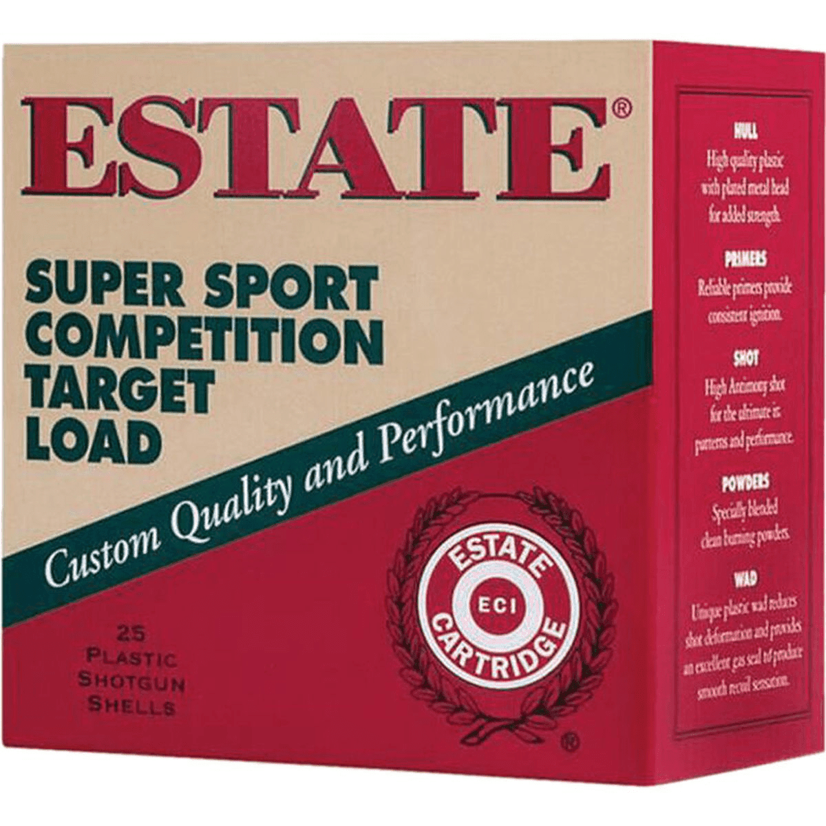 Estate Super Sport 20 Gauge 2.75" 7/8oz 7.5 Shot 25rd Box Estate Super Sport 20 Gauge 2.75" 7/8oz 7.5 Shot 25rd Box