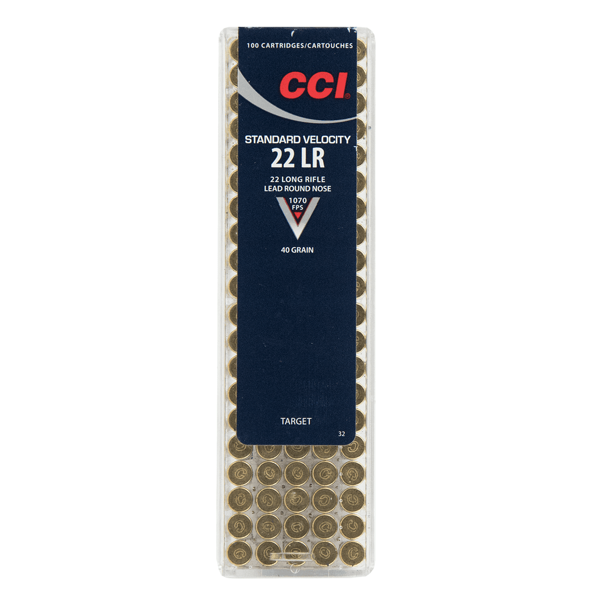 CCI 0032 Standard Velocity 22 LR 40 gr Lead Round Nose 100 Per Box/ 50 Case CCI 0032 Standard Velocity 22 LR 40 gr Lead Round Nose 100 Per Box/ 50 Case