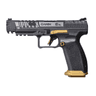 Canik HG6610TN SFx Rival 9mm Gray & Gold Cerakote Optic Cut Competition Handgun - left side Canik HG6610TN SFx Rival 9mm Gray & Gold Cerakote Optic Cut Competition Handgun - left side