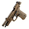 Beretta USA JS92M9A4GM M9A4 Full Size 9mm 18+1 5.10" Flat Dark Earth Pistol with slide cocked back Beretta USA JS92M9A4GM M9A4 Full Size 9mm 18+1 5.10" Flat Dark Earth Pistol with slide cocked back