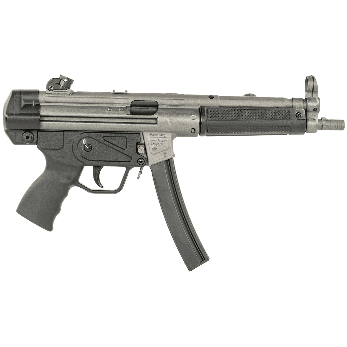 Century Arms HG6034ASN AP5 CORE 9mm Luger 30+1 8.90" Cold Hammer Forged Chrome Moly Vanadium Barrel, Exclusive Gray Finish, Black Furniture, Fixed Front/Drum Rear Sights, Manual Safety Century Arms HG6034ASN AP5 CORE 9mm Luger 30+1 8.90" Cold Hammer Forged Chrome Moly Vanadium Barrel, Exclusive Gray Finish, Black Furniture, Fixed Front/Drum Rear Sights, Manual Safety