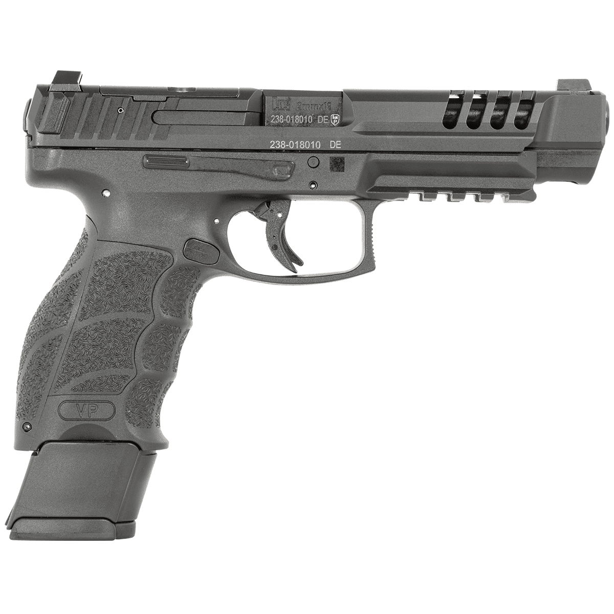 HK 81000737 VP9L 9mm Competition Pistol 20+1 5" Black Polygonal Barrel HK 81000737 VP9L 9mm Competition Pistol 20+1 5" Black Polygonal Barrel