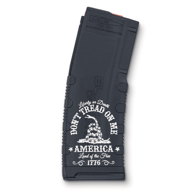 Black Rain 5.56 NATO Official Lasered Magazine - Don't Tread On Me Black Rain 5.56 NATO Official Lasered Magazine - Don't Tread On Me