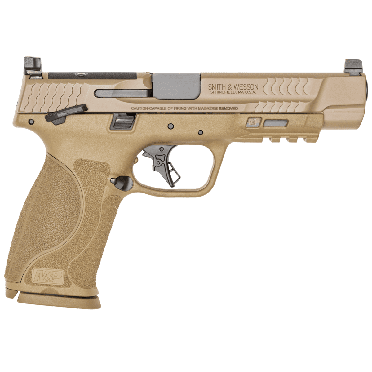 Smith & Wesson M&P M2.0 9mm FDE Semi Automatic Pistol Optic Ready Smith & Wesson M&P M2.0 9mm FDE Semi Automatic Pistol Optic Ready