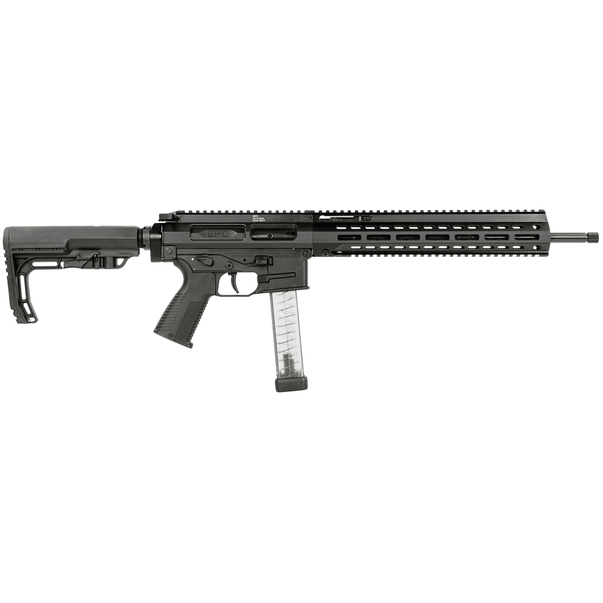 B&T Firearms BT500003SPORT SPC9 Sport 9mm Luger 33+1 16", Black, Telescopic Stock, Polymer Grip (Glock Mag Compatible) B&T Firearms BT500003SPORT SPC9 Sport 9mm Luger 33+1 16", Black, Telescopic Stock, Polymer Grip (Glock Mag Compatible)