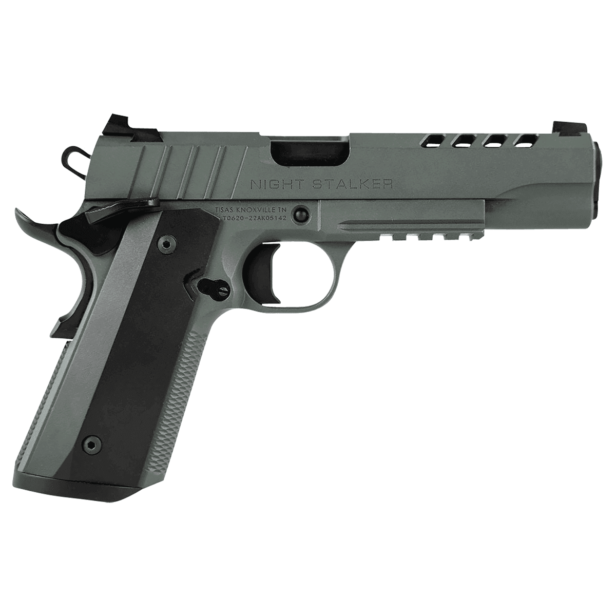 Tisas 1911 Night Stalker Full Size 45 ACP Pistol 8+1 5" Black Steel Ramped Barrel Tisas 1911 Night Stalker Full Size 45 ACP Pistol 8+1 5" Black Steel Ramped Barrel