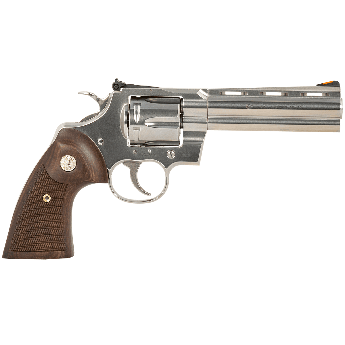 Colt Python 5" .357 Magnum Stainless Steel Revolver Handgun Colt Python 5" .357 Magnum Stainless Steel Revolver Handgun