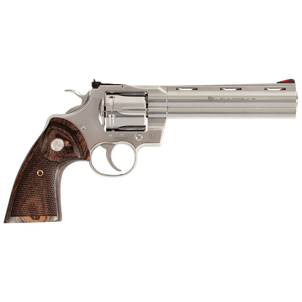 Colt Python 6" .357 Magnum Revolver Stainless Steel with Walnut Grips Colt Python 6" .357 Magnum Revolver Stainless Steel with Walnut Grips