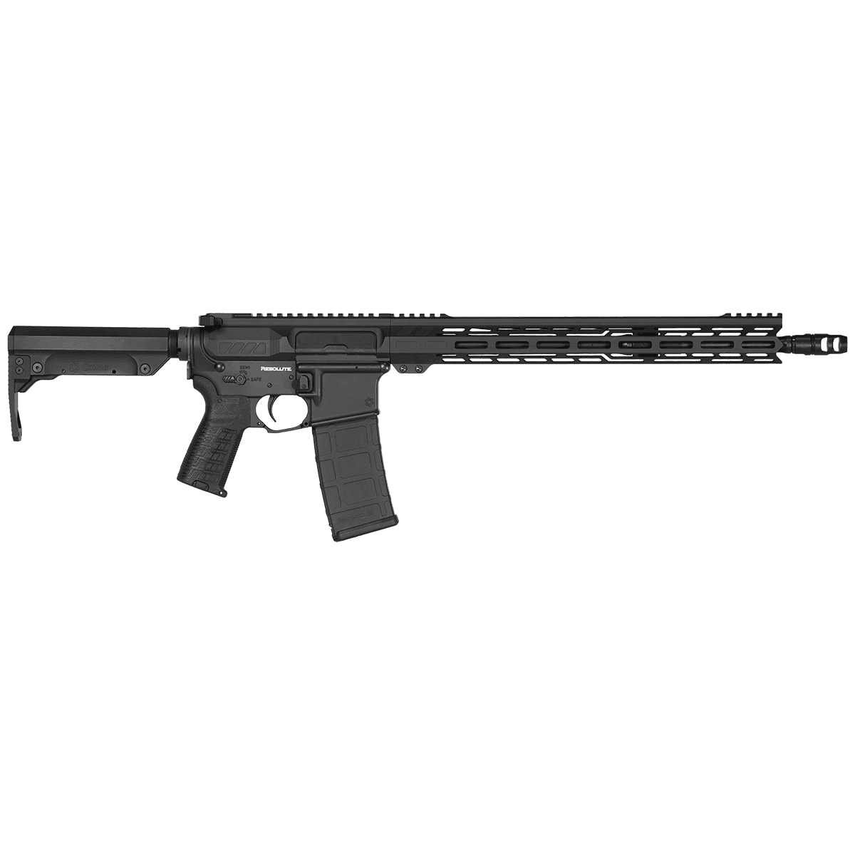 CMMG 55AC780AB Resolute MK4 5.56x45mm NATO 30+1 16.10" Black Nitride Threaded Barrel, Black Cerakote Picatinny Rail Aluminum Receiver, M-LOK Handguard, Black Synthetic CMMG 6 Position RipBrace Stock, Black Polymer Grip CMMG 55AC780AB Resolute MK4 5.56x45mm NATO 30+1 16.10" Black Nitride Threaded Barrel, Black Cerakote Picatinny Rail Aluminum Receiver, M-LOK Handguard, Black Synthetic CMMG 6 Position RipBrace Stock, Black Polymer Grip