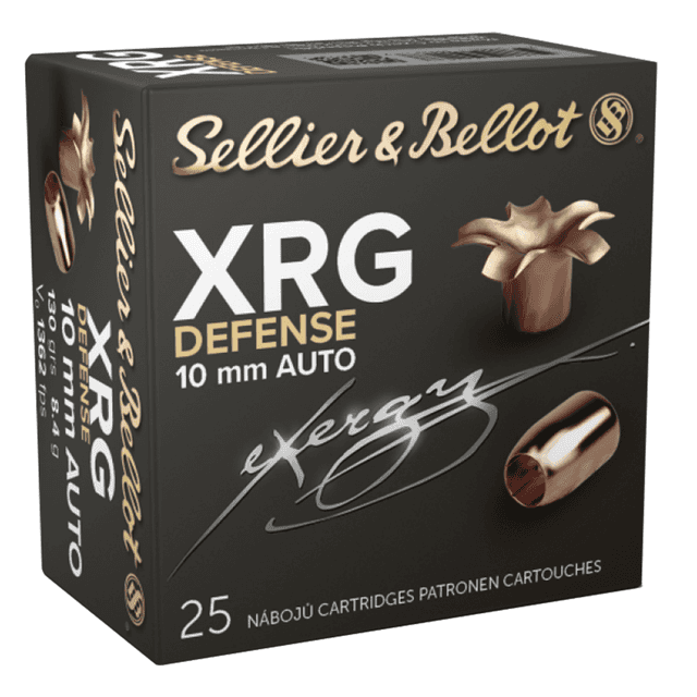 Sellier & Bellot XRG Defense 10mm Auto Handgun Ammo 130 gr JHP Sellier & Bellot XRG Defense 10mm Auto Handgun Ammo 130 gr JHP