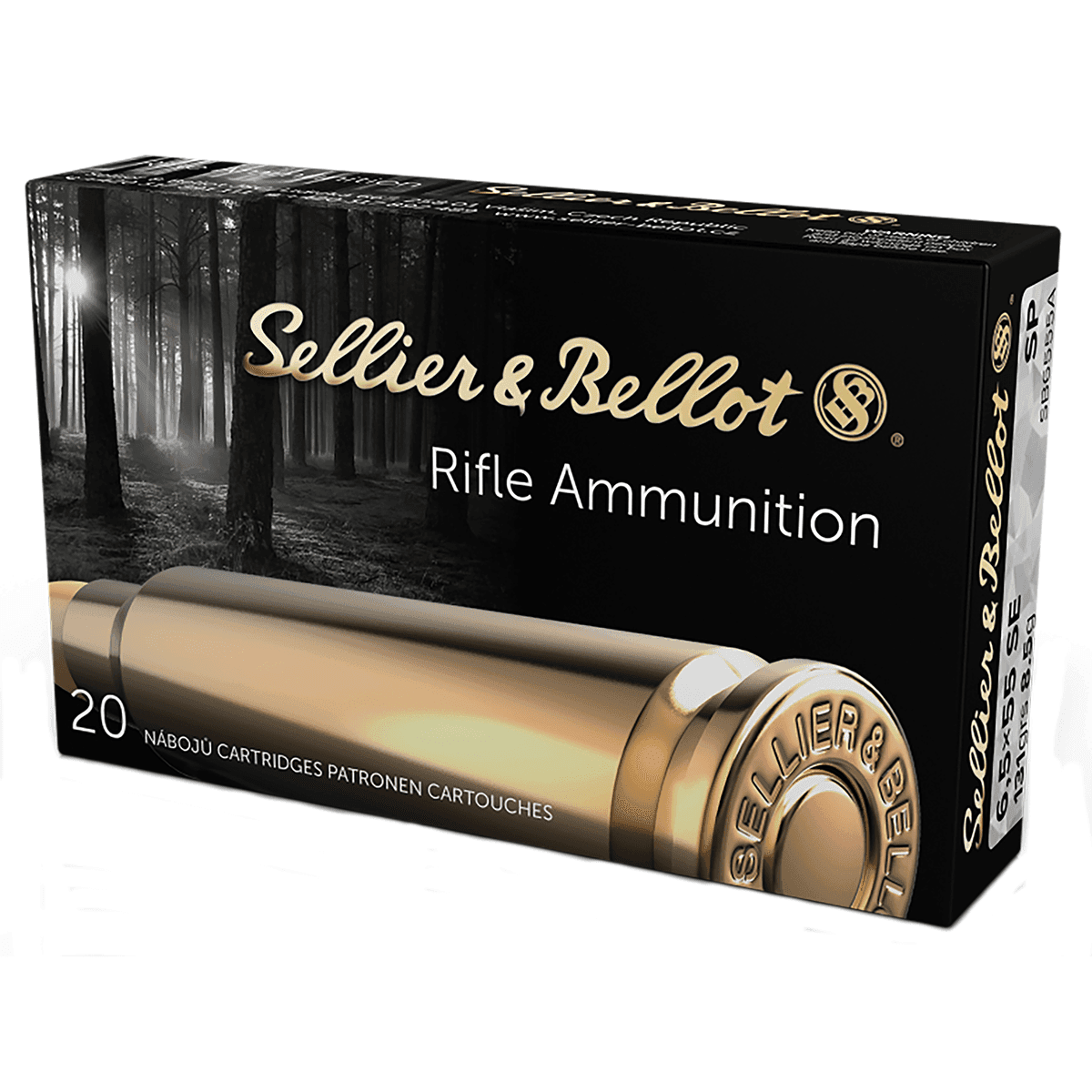 Sellier & Bellot 6.5x55 Swedish Rifle Ammo 140 gr FMJBT-SB6555C Sellier & Bellot 6.5x55 Swedish Rifle Ammo 140 gr FMJBT-SB6555C