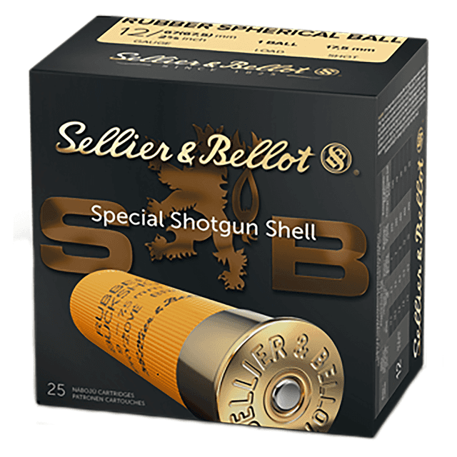 Sellier & Bellot 12 Gauge Rubber Ball Shot Shotgun Ammo Sellier & Bellot 12 Gauge Rubber Ball Shot Shotgun Ammo
