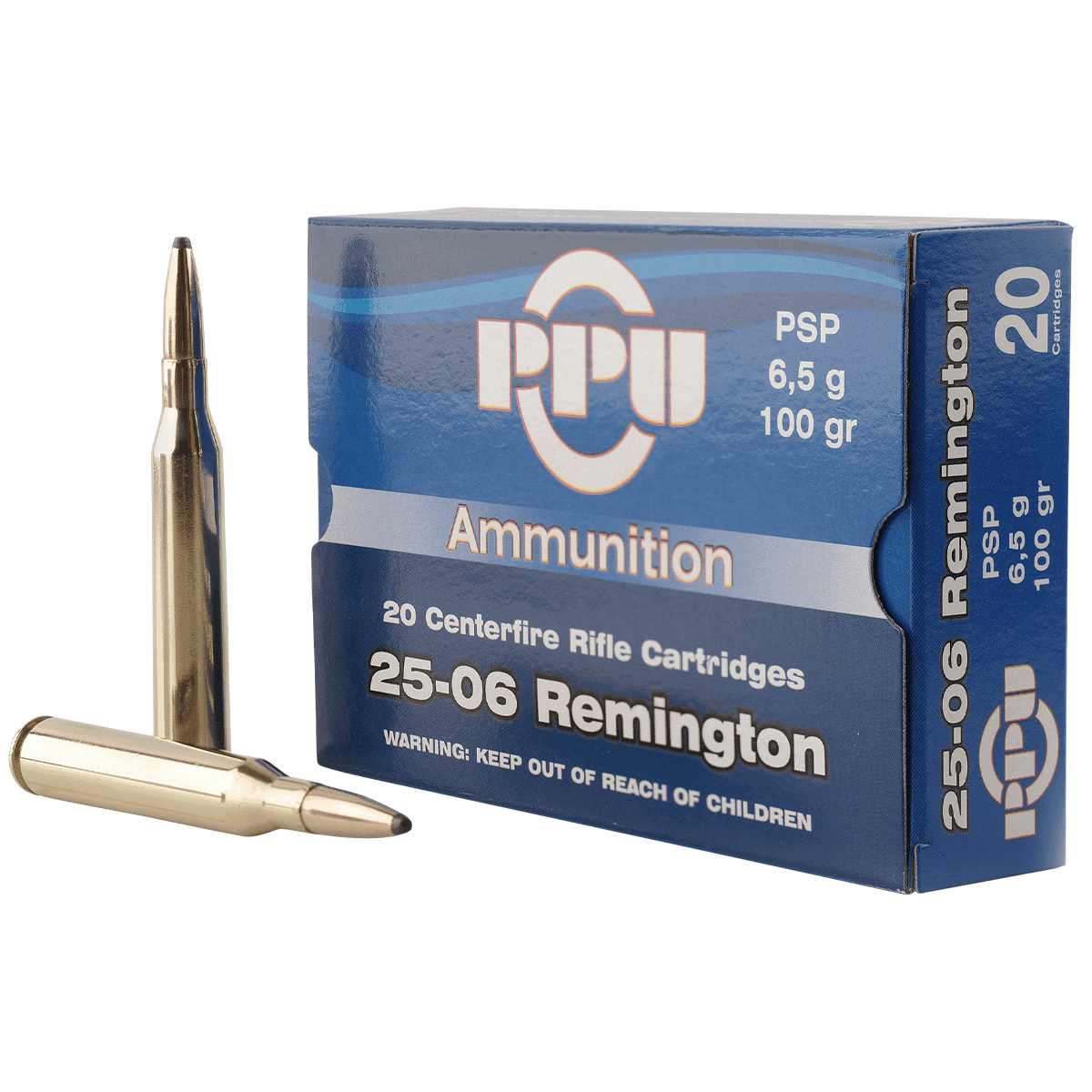 PPU Standard Rifle 25-06 Rem 100 gr Pointed Soft Point (PSP) - PP2506P PPU Standard Rifle 25-06 Rem 100 gr Pointed Soft Point (PSP) - PP2506P