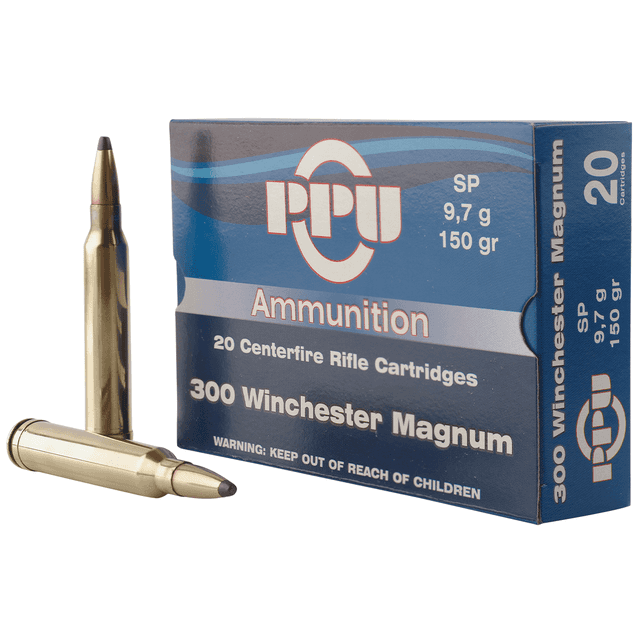 PPU Standard Rifle 300 Win Mag 150 gr Soft Point (SP) - PP3001 PPU Standard Rifle 300 Win Mag 150 gr Soft Point (SP) - PP3001