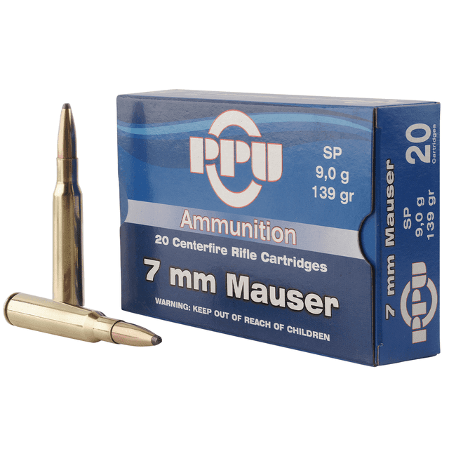 PPU 7mm Mauser 139gr FMJ Soft Point Precision Rifle Ammo PPU 7mm Mauser 139gr FMJ Soft Point Precision Rifle Ammo