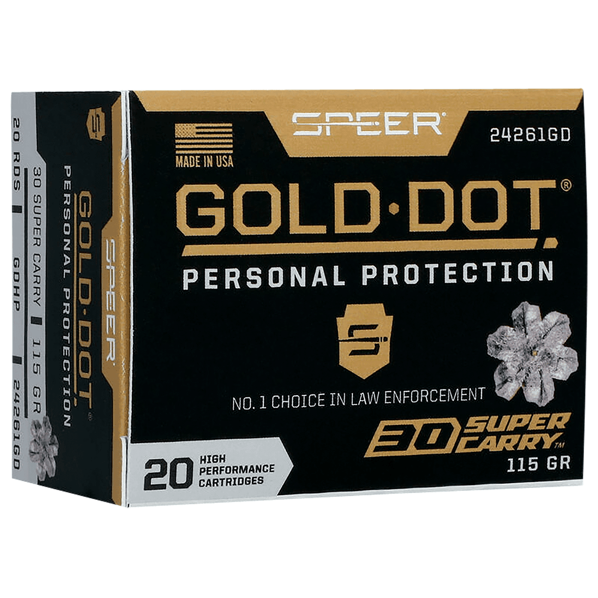 Speer Gold Dot Personal Protection 30 Super Carry 115 gr HP Handgun Ammo Speer Gold Dot Personal Protection 30 Super Carry 115 gr HP Handgun Ammo