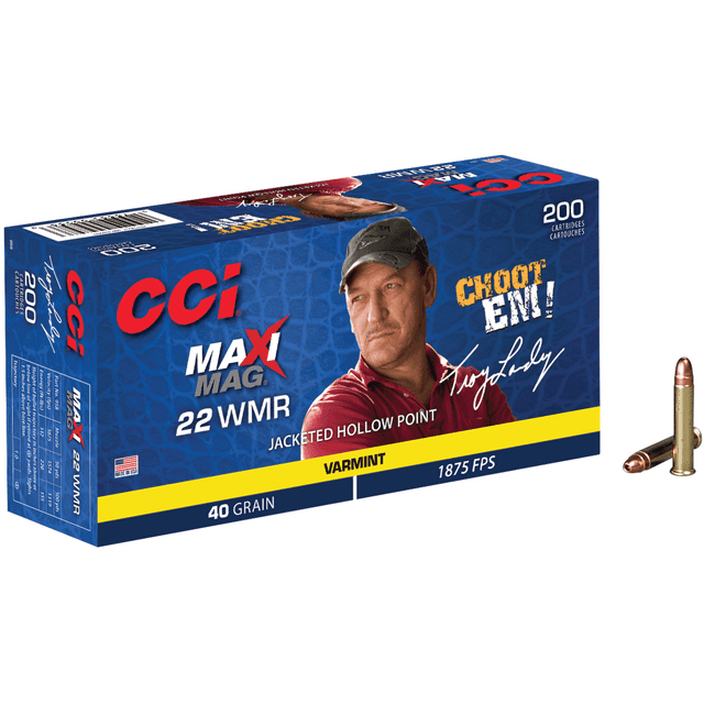 CCI 958 Maxi-Mag Varmint 22 WMR 40 gr Jacket Hollow Point 200 Per Box/ 10 Case CCI 958 Maxi-Mag Varmint 22 WMR 40 gr Jacket Hollow Point 200 Per Box/ 10 Case