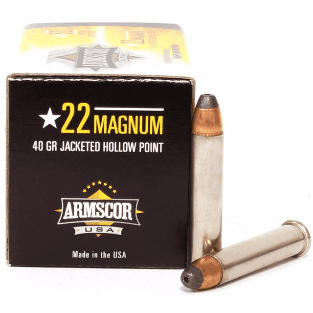 Armscor 22 WMR 40 gr JHP 50rd Box Rimfire Ammo Armscor 22 WMR 40 gr JHP 50rd Box Rimfire Ammo