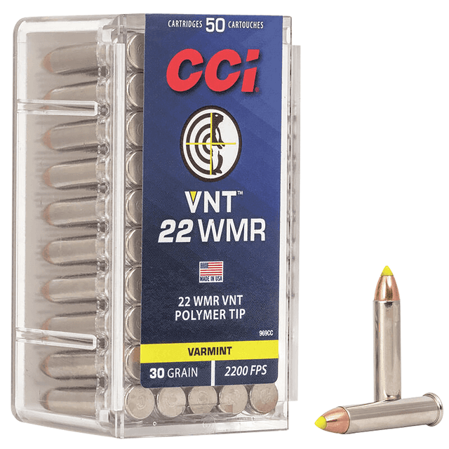 CCI 969CC VNT Rimfire 22 WMR 30 gr Varmint Tipped 50 Per Box/40 Case CCI 969CC VNT Rimfire 22 WMR 30 gr Varmint Tipped 50 Per Box/40 Case