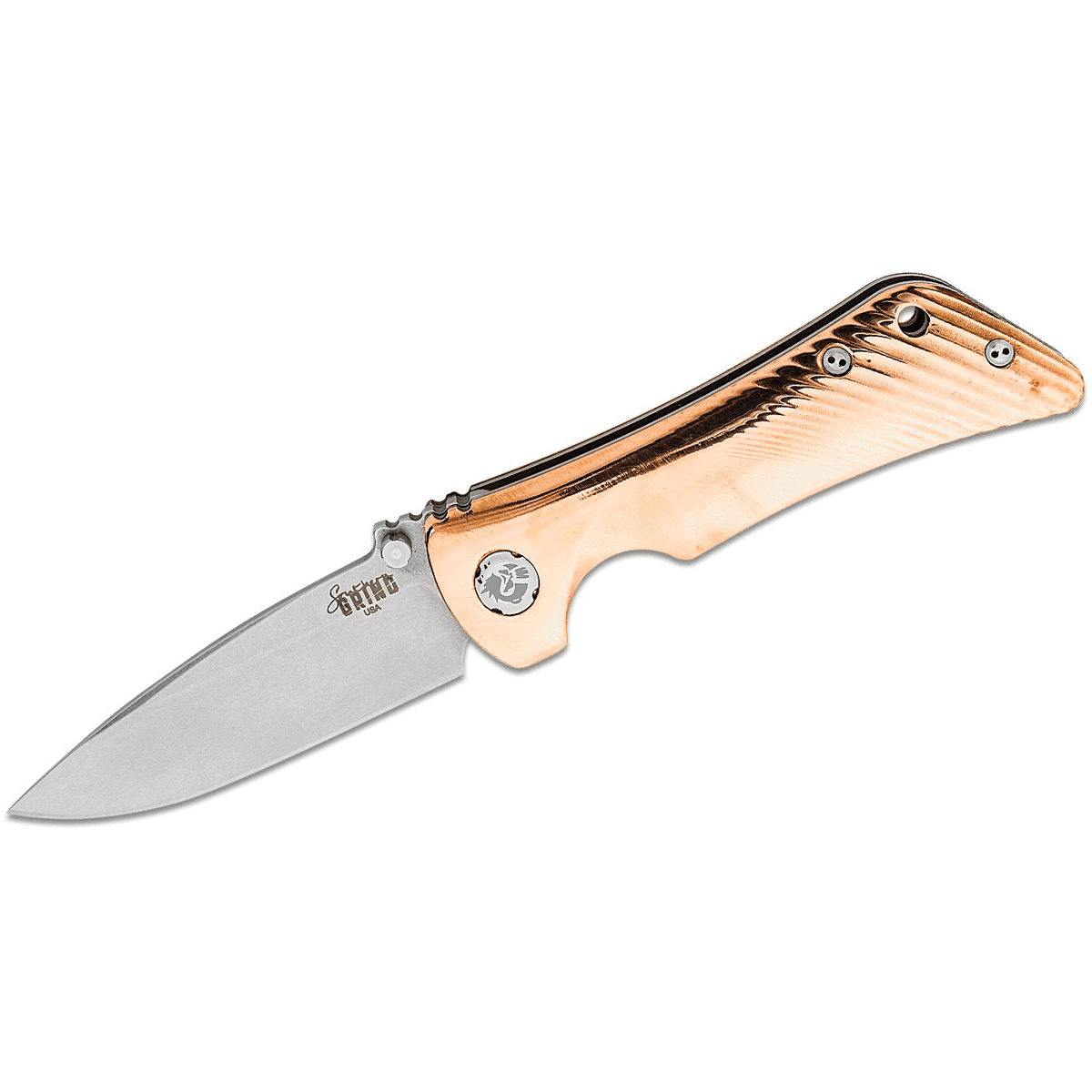 Southern Grind Spider Monkey 3.25" Folding Drop Titanium Copper Knife Southern Grind Spider Monkey 3.25" Folding Drop Titanium Copper Knife
