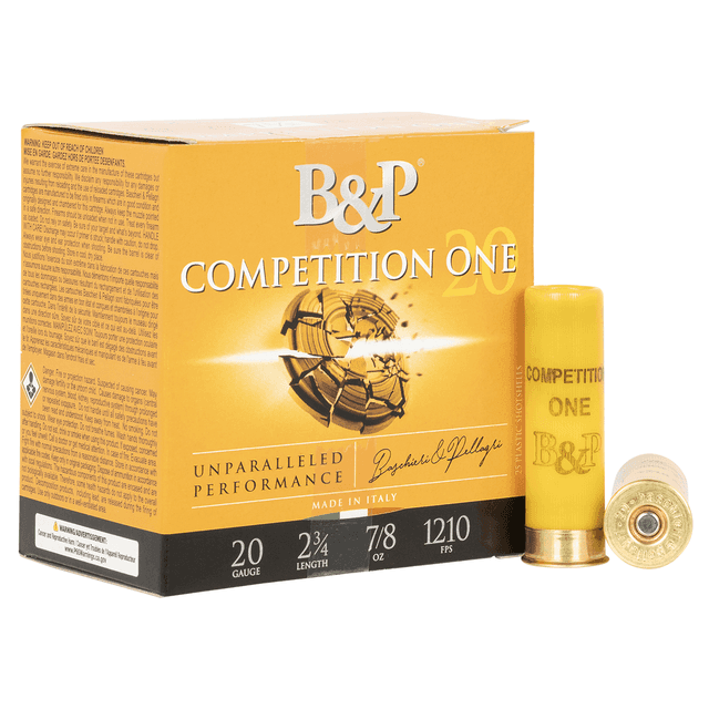 B&P 20B78CP7 Competition ONE 20 Gauge 2.75" 7/8 oz 7.5 Shot 25 Per Box/ 10 Cs B&P 20B78CP7 Competition ONE 20 Gauge 2.75" 7/8 oz 7.5 Shot 25 Per Box/ 10 Cs