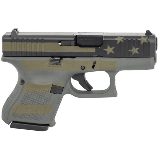 Glock G26 Gen5 Sub-Compact 9mm Operator Flag Cerakote Semi Automatic Handgun Glock G26 Gen5 Sub-Compact 9mm Operator Flag Cerakote Semi Automatic Handgun