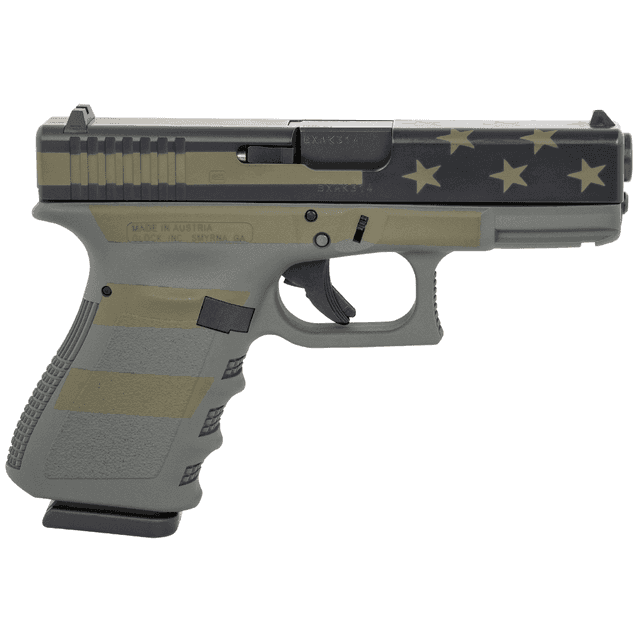 Glock G23 Gen3 Compact 40 S&W Operator Flag Cerakote Semi Automatic Handgun Glock G23 Gen3 Compact 40 S&W Operator Flag Cerakote Semi Automatic Handgun