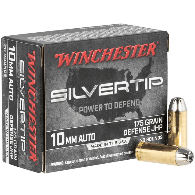 Winchester Ammo Super X 10mm Auto 175 gr Silvertip Jacket Hollow Point - W10MMST Winchester Ammo Super X 10mm Auto 175 gr Silvertip Jacket Hollow Point - W10MMST