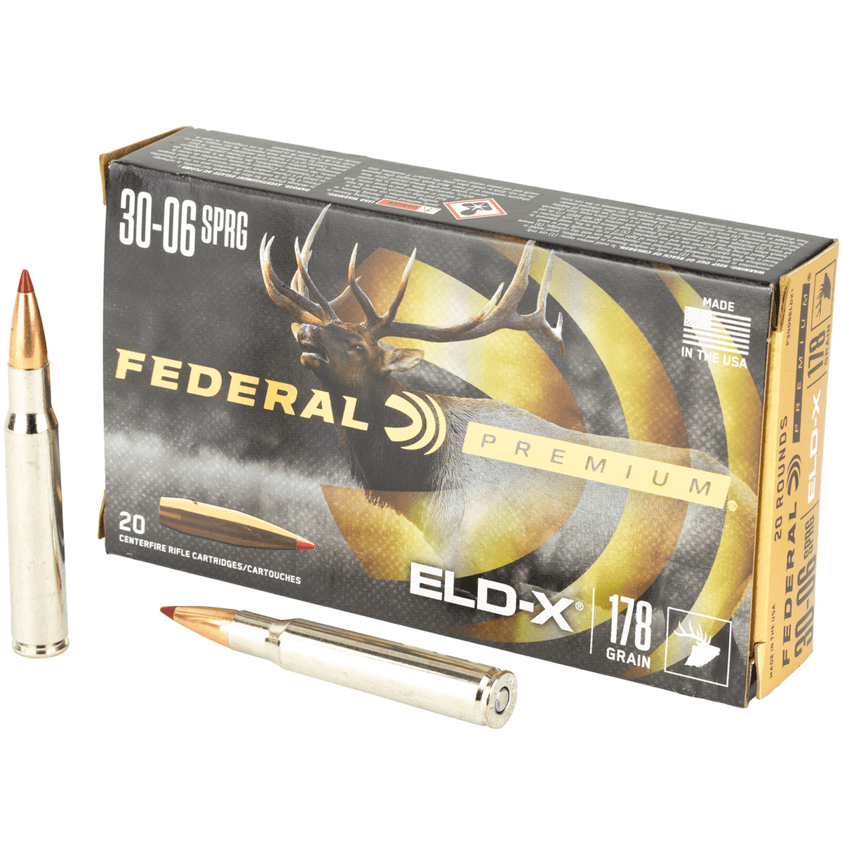 Federal Premium ELD-X 30-06 Springfield 175 gr Extremely Low Drag-eXpanding (ELD-X) Hunting Ammo Federal Premium ELD-X 30-06 Springfield 175 gr Extremely Low Drag-eXpanding (ELD-X) Hunting Ammo