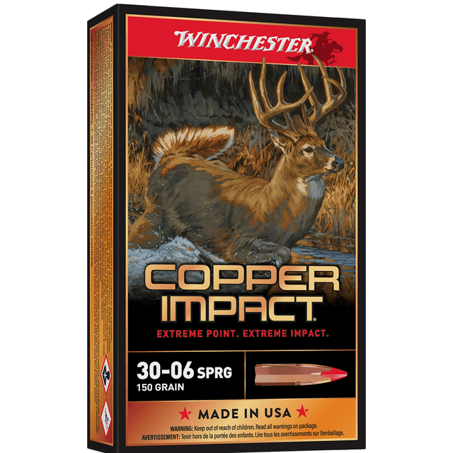 Winchester 30-06 Springfield 150 gr Copper Extreme Point Lead-Free Hunting Ammo Winchester 30-06 Springfield 150 gr Copper Extreme Point Lead-Free Hunting Ammo