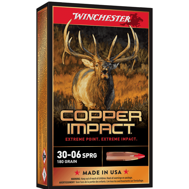Winchester 30-06 Springfield 180 gr Copper Extreme Point Lead-Free Hunting Ammo Winchester 30-06 Springfield 180 gr Copper Extreme Point Lead-Free Hunting Ammo