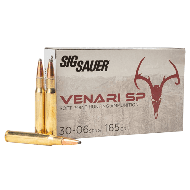 Sig Sauer Venari 30-06 Springfield 165 gr 2900 fps Soft Point (SP) Hunting Ammo Sig Sauer Venari 30-06 Springfield 165 gr 2900 fps Soft Point (SP) Hunting Ammo