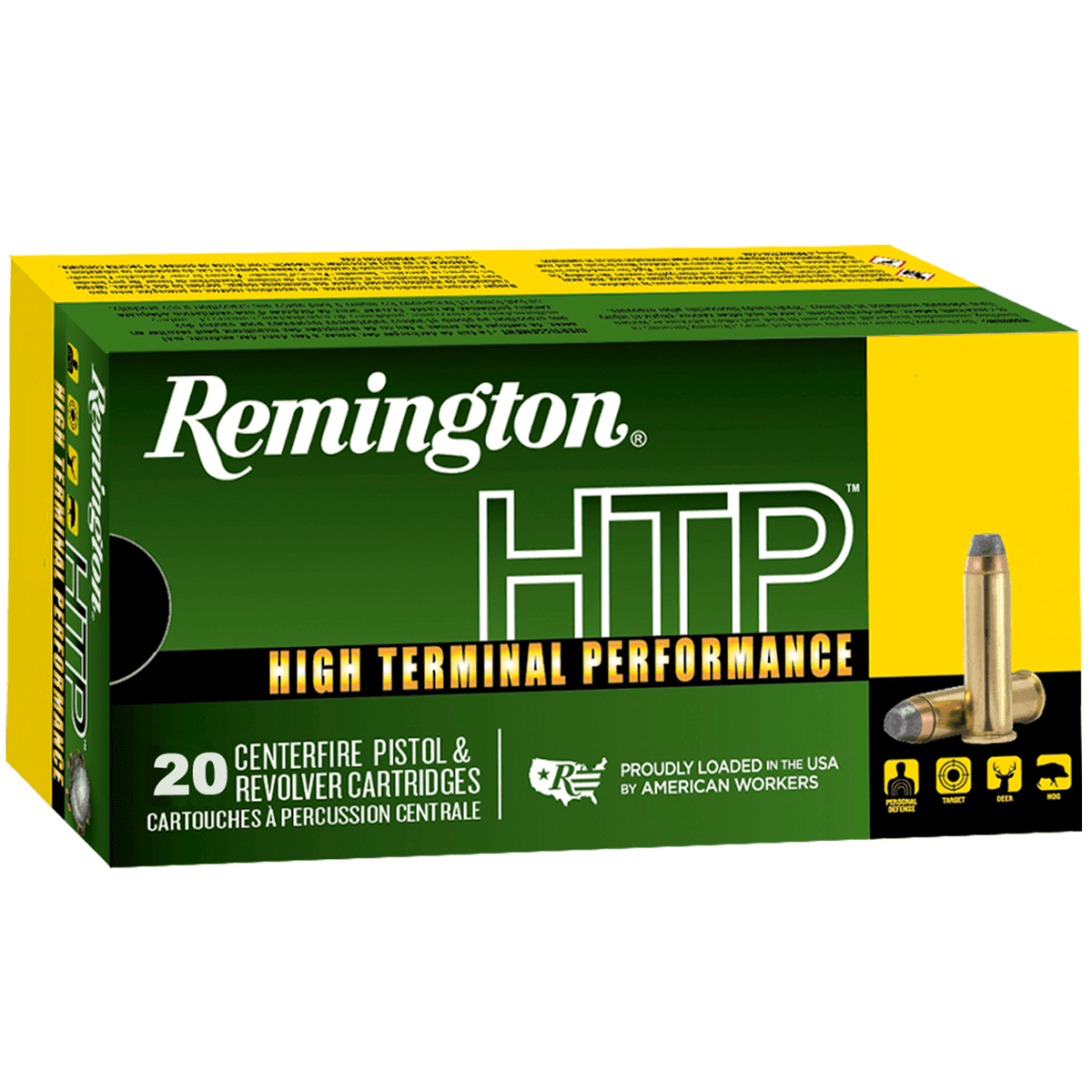 Remington Ammunition 22231 HTP 357 Mag 158 gr Semi-Jacketed Hollow Point (SJHP) Handgun Ammo Remington Ammunition 22231 HTP 357 Mag 158 gr Semi-Jacketed Hollow Point (SJHP) Handgun Ammo