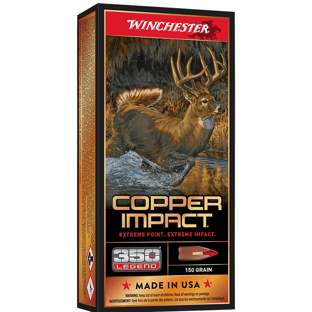 Winchester Copper Impact 350 Legend 150 gr Lead Free Hunting Ammo Winchester Copper Impact 350 Legend 150 gr Lead Free Hunting Ammo