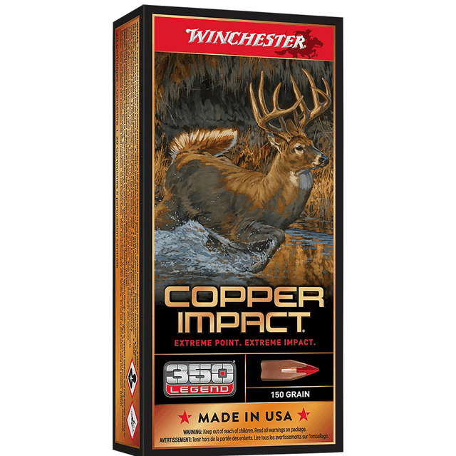 Winchester Copper Impact 350 Legend 150 gr Lead Free Hunting Ammo Winchester Copper Impact 350 Legend 150 gr Lead Free Hunting Ammo