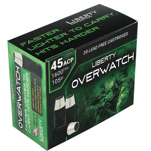 Liberty Ammunition OverWatch 45 ACP 105 gr Open Cavity Design (OCD) Handgun Ammo Liberty Ammunition OverWatch 45 ACP 105 gr Open Cavity Design (OCD) Handgun Ammo