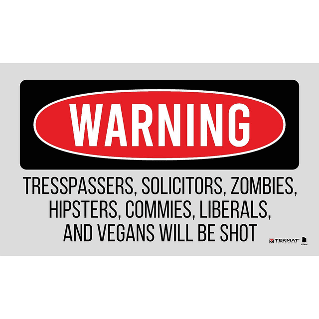 TekMat Trespassers Will Be Shot Door Mat 25" x 42" TekMat Trespassers Will Be Shot Door Mat 25" x 42"